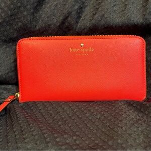 Kate Spade Hot Pink Zip Wallet